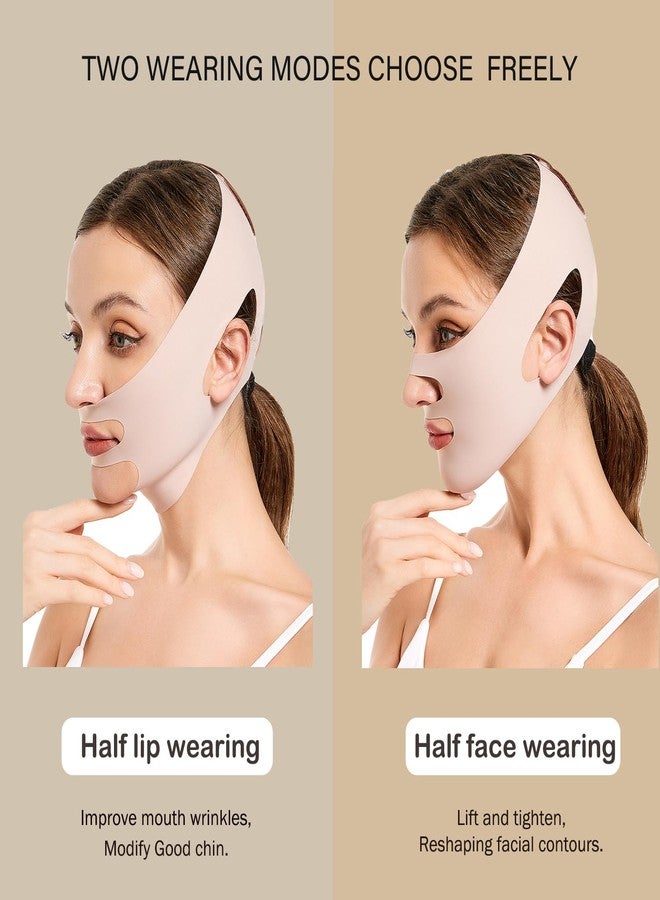 MASIKA Chin Strap for Sleeping，V-Line Mask,，V-Line Lifting Chinstrap，Jaw Exerciser, Reusable Face Strap.Jaw Strap,Jawline Shaper,Double chin strap，Chin lifting strap，Face lifting strap，Pink,M - Image 4